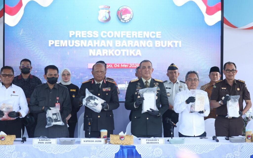 Polda Jatim Musnahkan 22,226 Kg Kokain, Tegaskan Komitmen Perang Melawan Narkoba