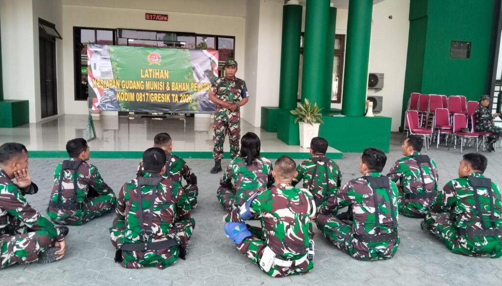 Latihan Kesiapan Gudang Munisi dan Bahan Peledak, Kodim 0817/Gresik Tingkatkan Profesionalisme Prajurit