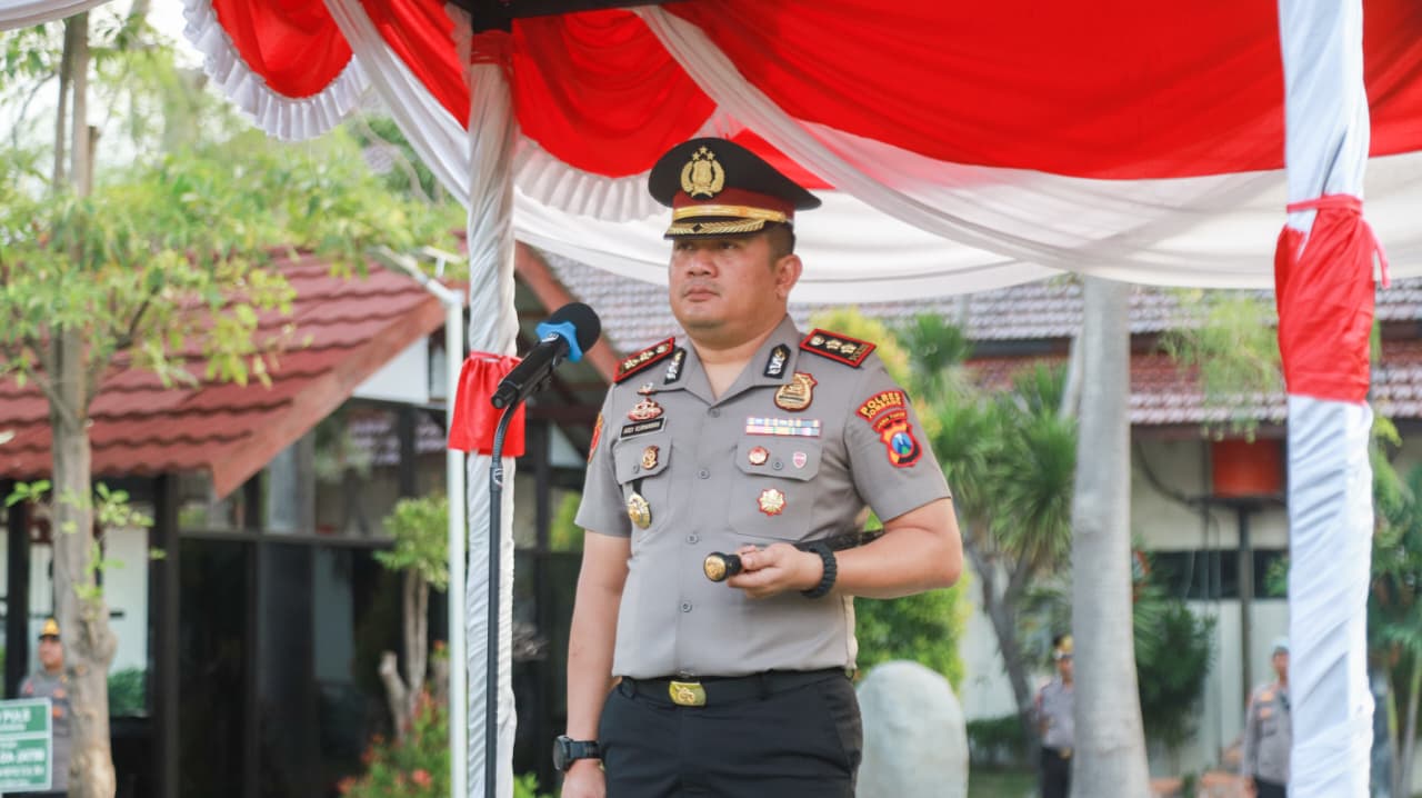 Kapolres Jombang Pimpin Sertijab Kasat Reskrim dan Sejumlah Kapolsek Jajaran
