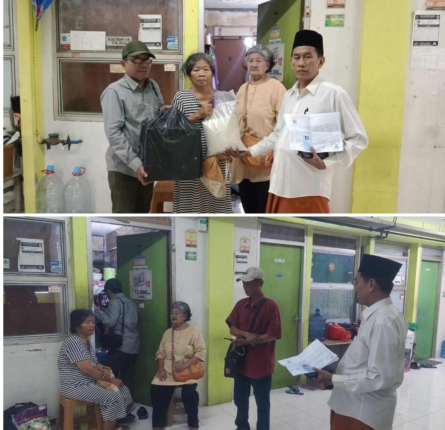Erick Komala Salurkan Bantuan Sembako ke Warga Rusun di Penjaringansari, Kisah Pilu Lansia Sakit Jadi Sorotan