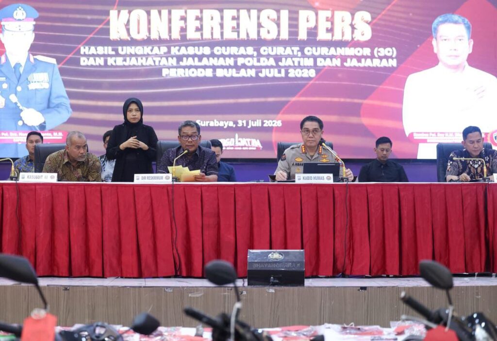 Polda Jatim Ungkap 178 Kasus 3C, Amankan 206 Tersangka Selama Juli 2026