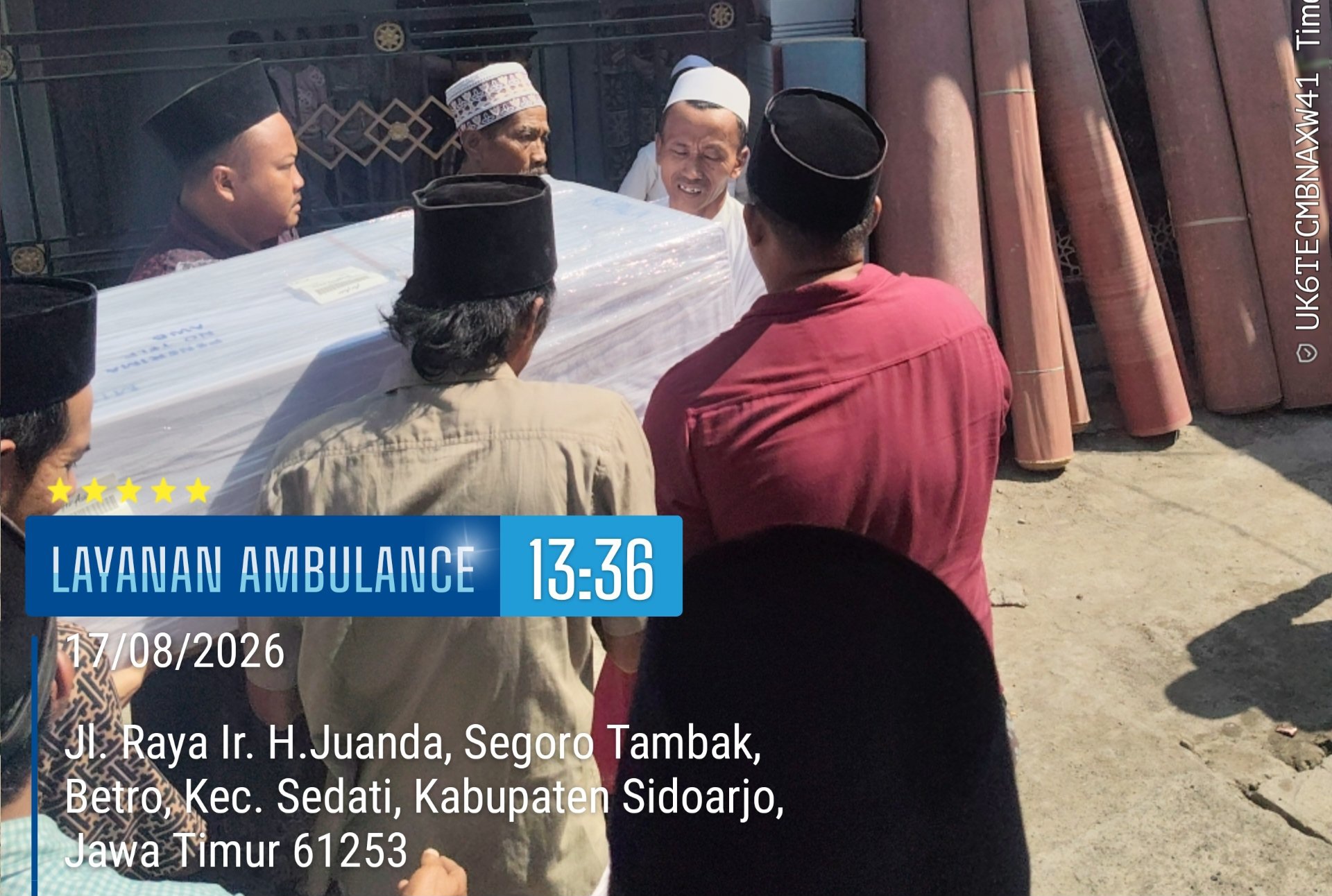 Layani Pengantaran Jenazah dari Juanda ke Bangkalan, Tim Ambulans FRPB SNIPER 003 Bekerja di Hari Kemerdekaan